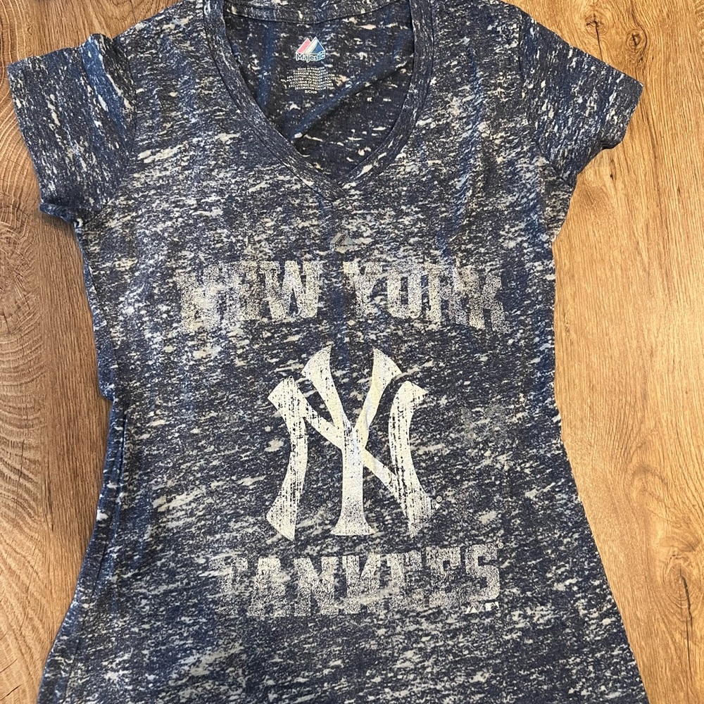 Majestic Blue New York Yankees Women's Tee